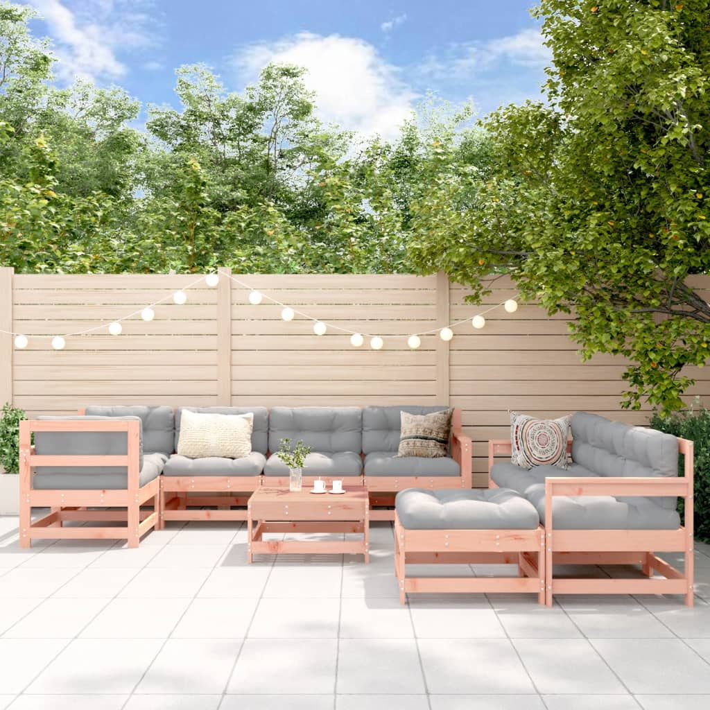 vidaXL 10-tlg. Garten-Lounge-Set Massivholz Douglasie