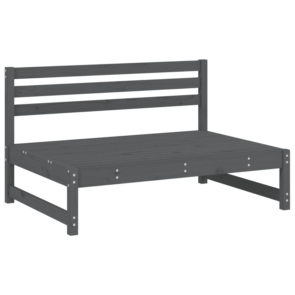 vidaXL 2-delige Loungeset massief grenenhout grijs afbeelding