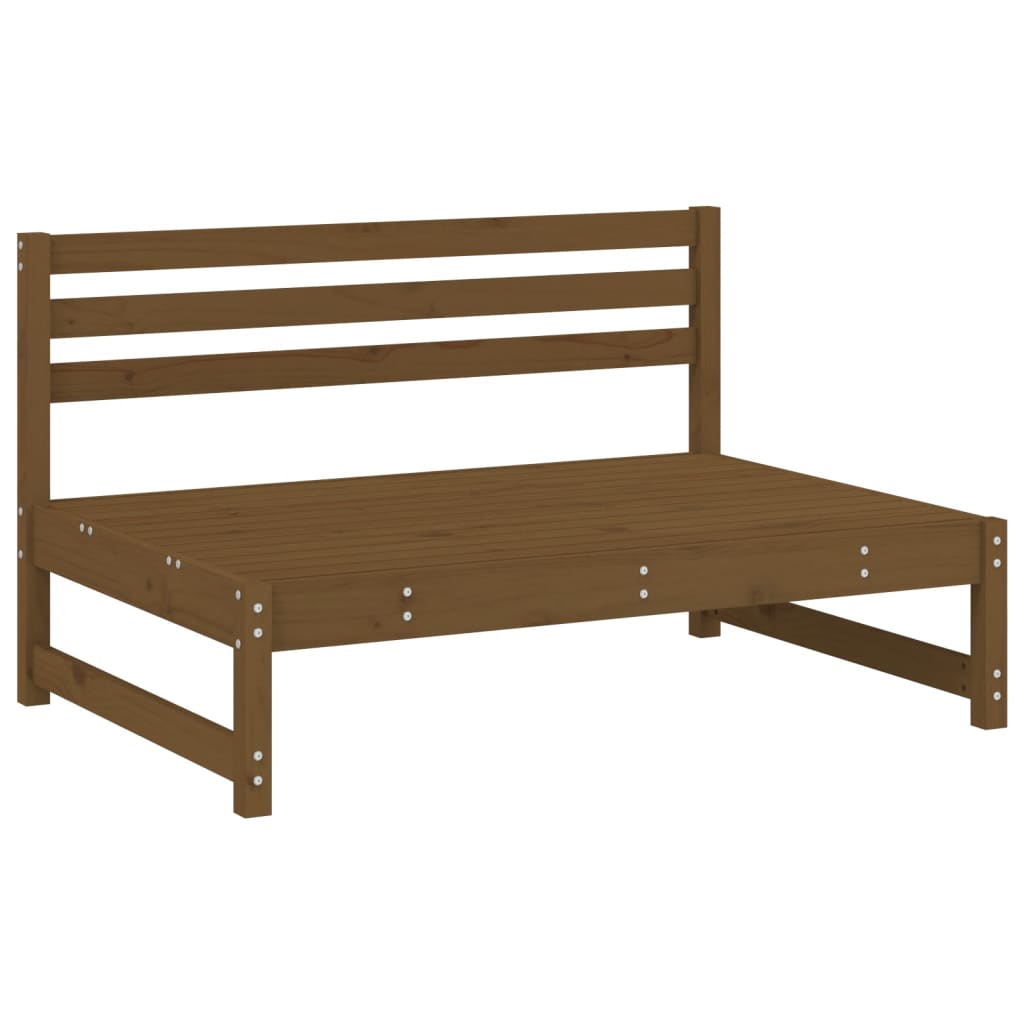 vidaXL 5-delige Loungeset massief grenenhout honingbruin afbeelding