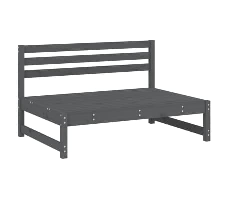 vidaXL 6-delige Loungeset massief grenenhout grijs