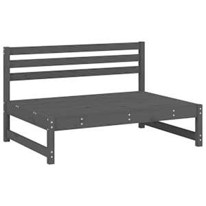 vidaXL 6-delige Loungeset massief grenenhout grijs
