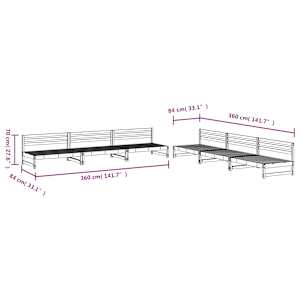 Vrtna garnitura 6-delna impregnirana trdna borovina - slika 5