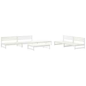 6dílná zahradní sedací souprava bílá masivní borovice - obrázek 2