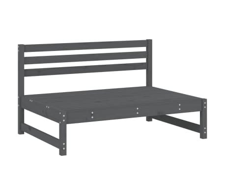 vidaXL 6-tlg. Garten-Lounge-Set Grau Massivholz Kiefer