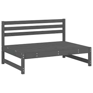 vidaXL 6-tlg. Garten-Lounge-Set Grau Massivholz Kiefer