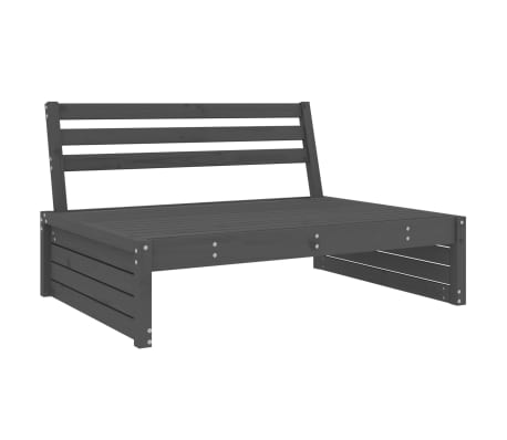 vidaXL 2-delige Loungeset massief grenenhout grijs