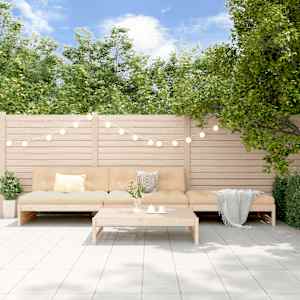 Vrtna sedežna garnitura 4-delna trdna borovina