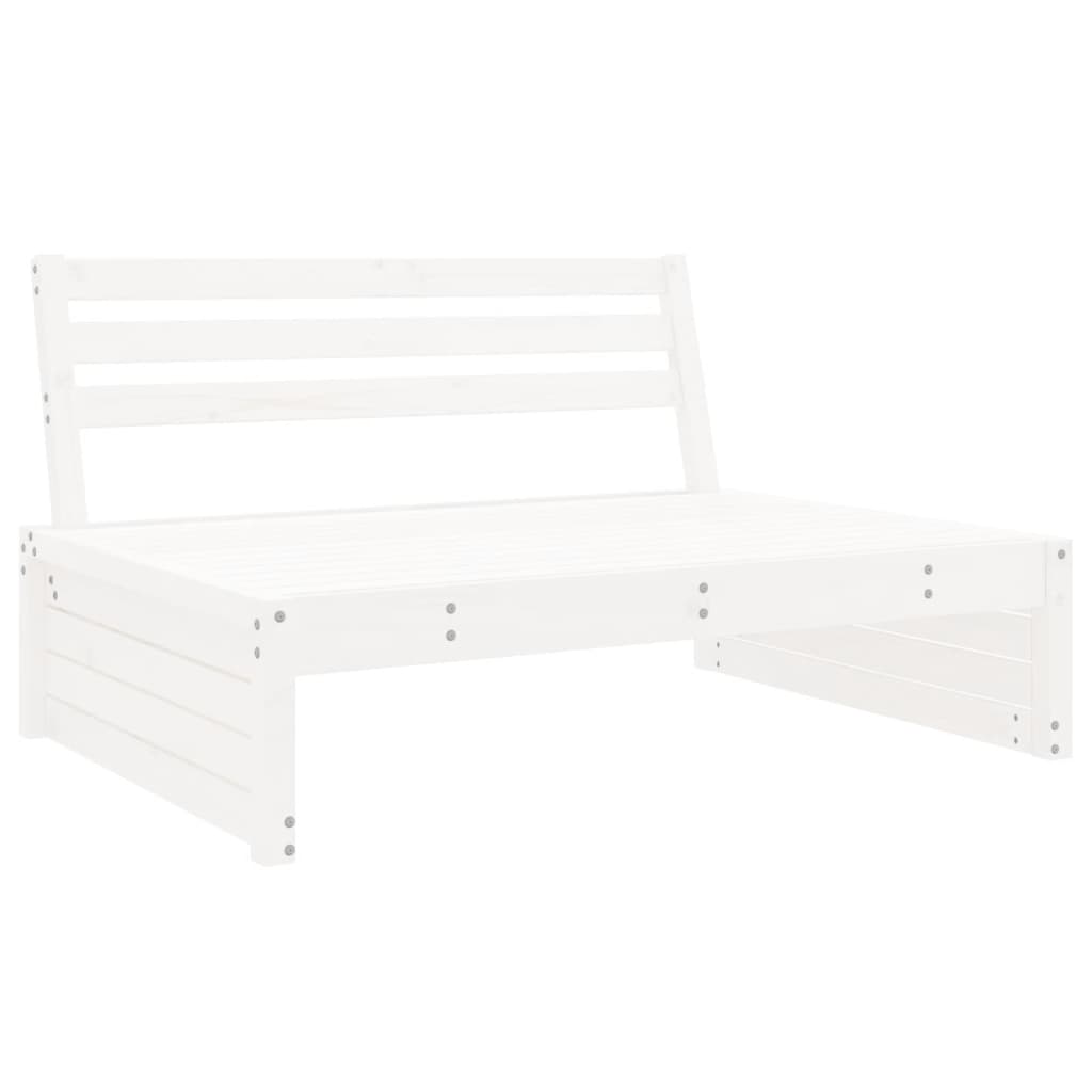 vidaXL 4-delige Loungeset massief grenenhout wit afbeelding