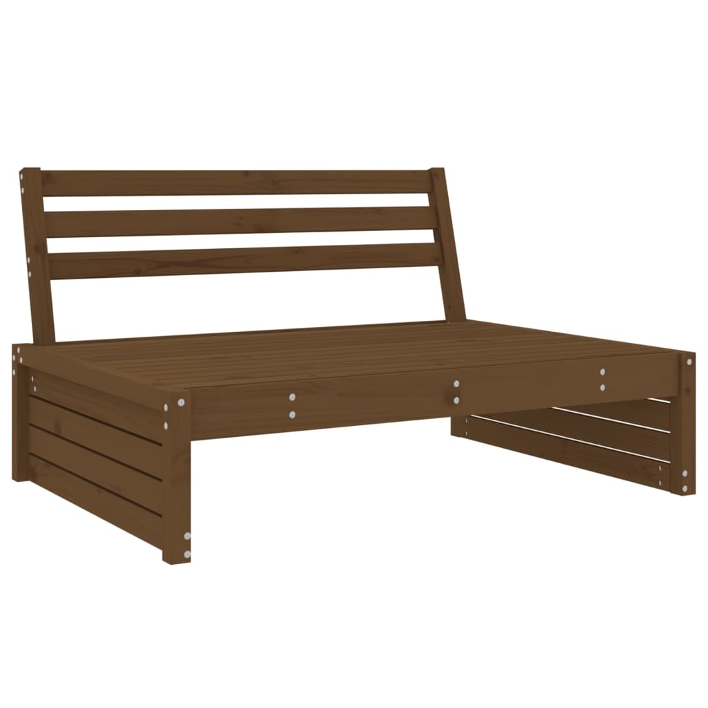 vidaXL 4-delige Loungeset massief grenenhout honingbruin afbeelding