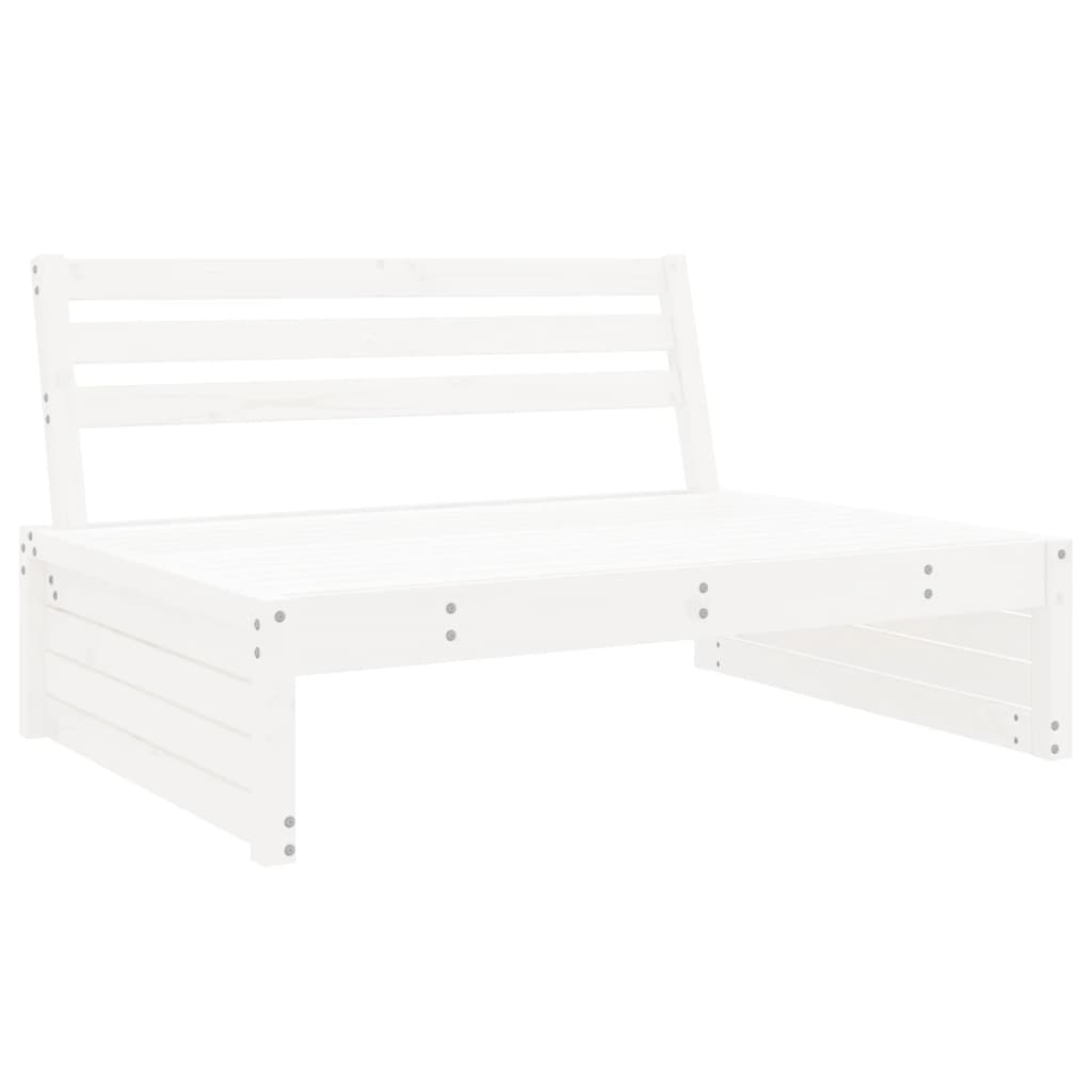 vidaXL 6-delige Loungeset massief grenenhout wit afbeelding