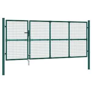 Pletivá zahradní branka zelená 350 x 125 cm pozinkovaná ocel - obrázek 2