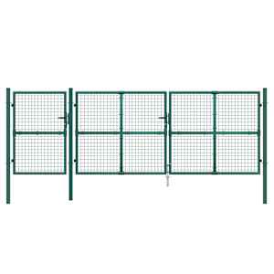 Pletivá zahradní branka zelená 400 x 125 cm pozinkovaná ocel - obrázek 4