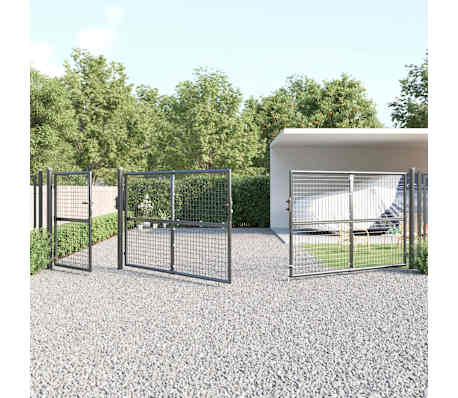 vidaXL Mesh Garden Gate Anthracite 500x175 cm Galvanised Steel