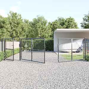 vidaXL Mesh Garden Gate Anthracite 500x175 cm Galvanised Steel