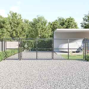 Vrtna mrežasta vrata antracit 500x125 cm pocinkano jeklo