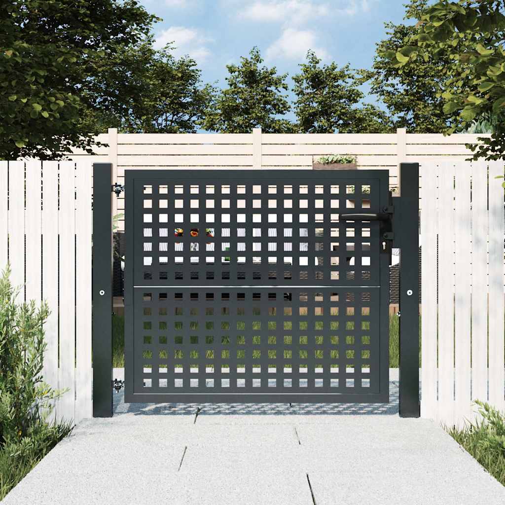 Garden Gate Anthracite x Steel vidaXL