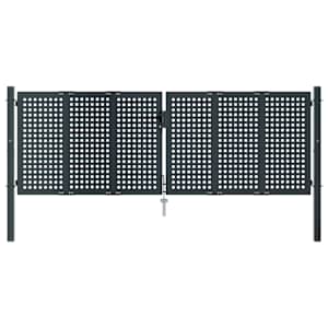 vidaXL antracit színű acél kerti kapu 300 x 75 cm