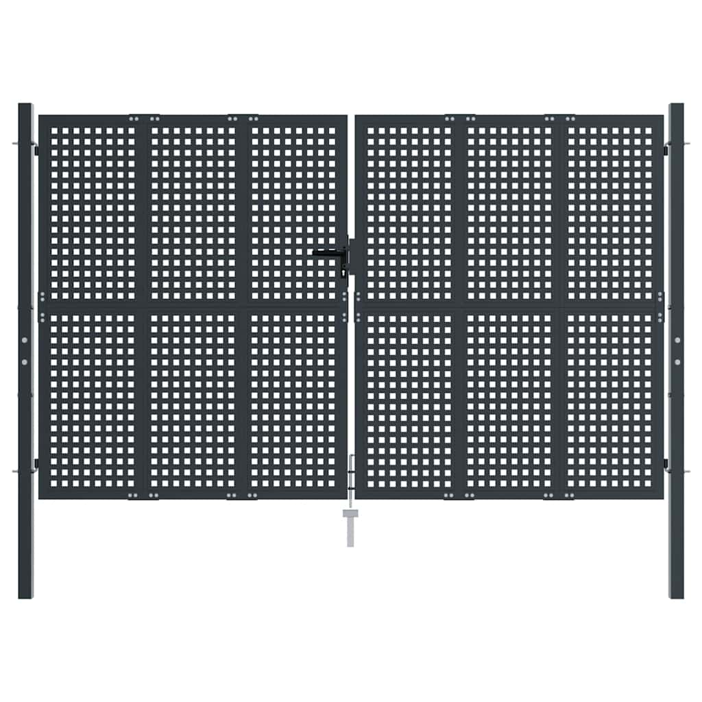 Thumbnail - vidaXL Gartentor Anthrazit 300x200 cm Stahl