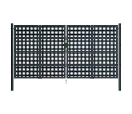 vidaXL Garden Gate Anthracite 400x250 cm Steel
