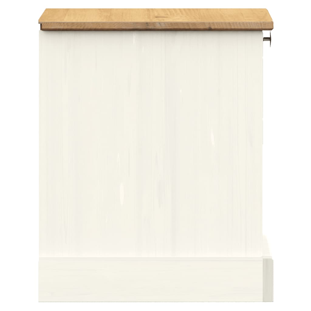  Nočný stolík VIGO biely 42x35x40 cm masívna borovica