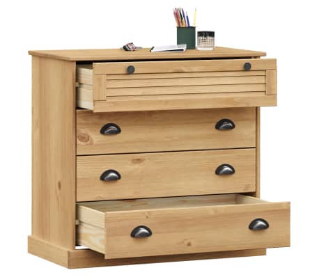 vidaXL Chest of Drawers VIGO 80x40x76 cm Solid Wood Pine
