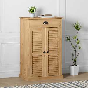 Omara za čevlje VIGO bela 60x35x96 cm trdna borovina