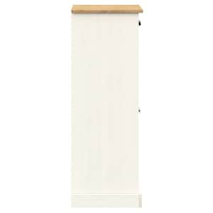 Botník VIGO bílý 60 x 35 x 96 cm masivní borové dřevo - obrázek 6