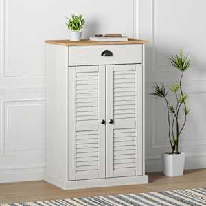 Omara za čevlje VIGO bela 60x35x96 cm trdna borovina