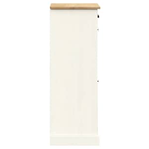 Botník VIGO 60 x 35 x 96 cm bílý masivní borové dřevo - obrázek 6