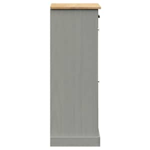 Botník VIGO 60 x 35 x 96 cm šedý masivní borové dřevo - obrázek 6