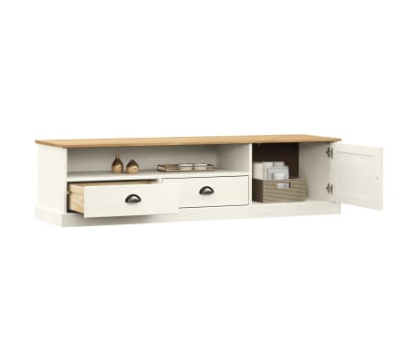 vidaXL TV-Schrank VIGO Weiß 156x40x40 cm Massivholz Kiefer