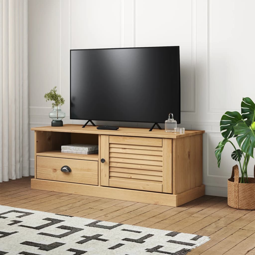 vidaXL Comodă TV VIGO, 106x40x40 cm, lemn masiv de pin