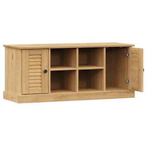 Lavice s botníkem VIGO 106 x 35 x 45 cm masivní borové dřevo - obrázek 5