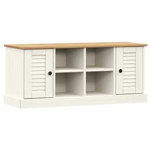 vidaXL jalatsipink "VIGO", valge, 106 x 35 x 45 cm, m&auml;nnipuit