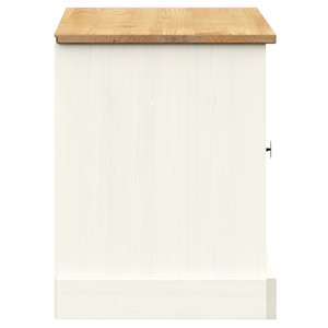 Lavice s botníkem VIGO bílá 106x35x45 cm masivní borové dřevo - obrázek 6