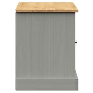 Lavice s botníkem VIGO šedá 106x35x45 cm masivní borové dřevo - obrázek 6