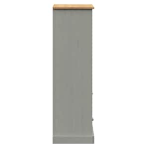 Knihovna VIGO šedá 60 x 35 x 114,5 cm masivní borové dřevo - obrázek 6