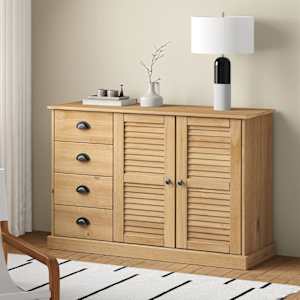 Komoda s predali VIGO 113x40x75 cm trdna borovina