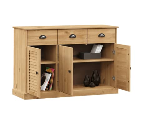 vidaXL Buffet avec tiroirs VIGO 113x40x75 cm bois massif de pin