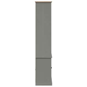 Knihovna VIGO šedá 85 x 35 x 170 cm masivní borové dřevo - obrázek 6