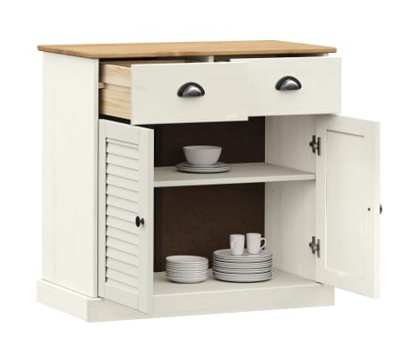 vidaXL Př&iacute;born&iacute;k se z&aacute;suvkami VIGO 78x40x75 cm b&iacute;l&yacute; masivn&iacute; borovice