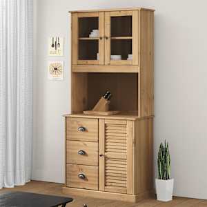 Zgornji del komode VIGO 78x30x100 cm trdna borovina