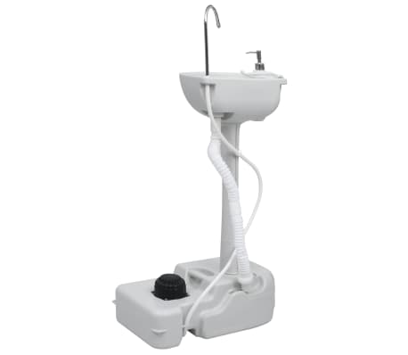 vidaXL Set portabil cu lavoar și rezervor de apă pentru camping