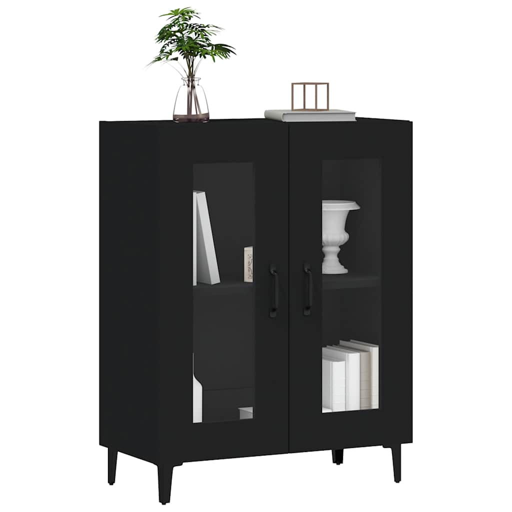 Thumbnail - vidaXL Sideboard Schwarz 69,5x34x90 cm Holzwerkstoff