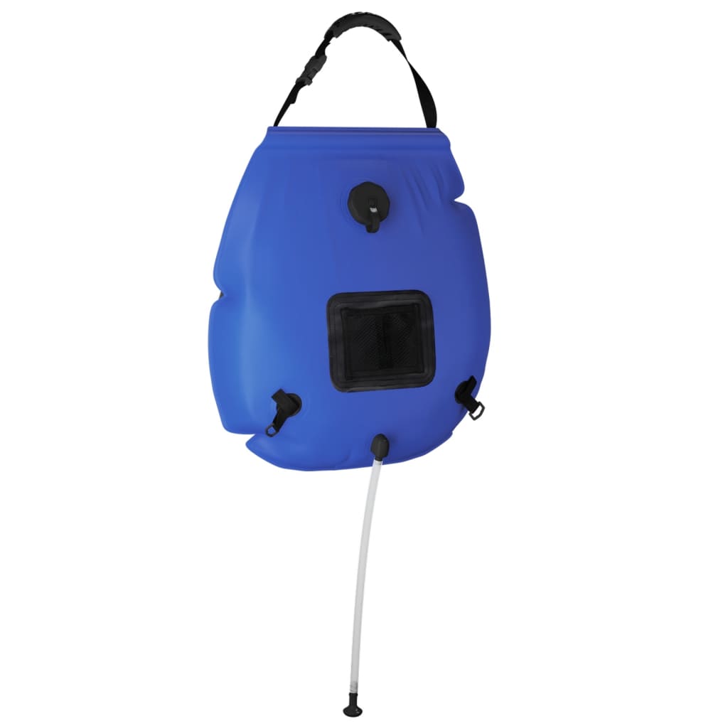 vidaXL Sac de douche de camping bleu 20 L PVC