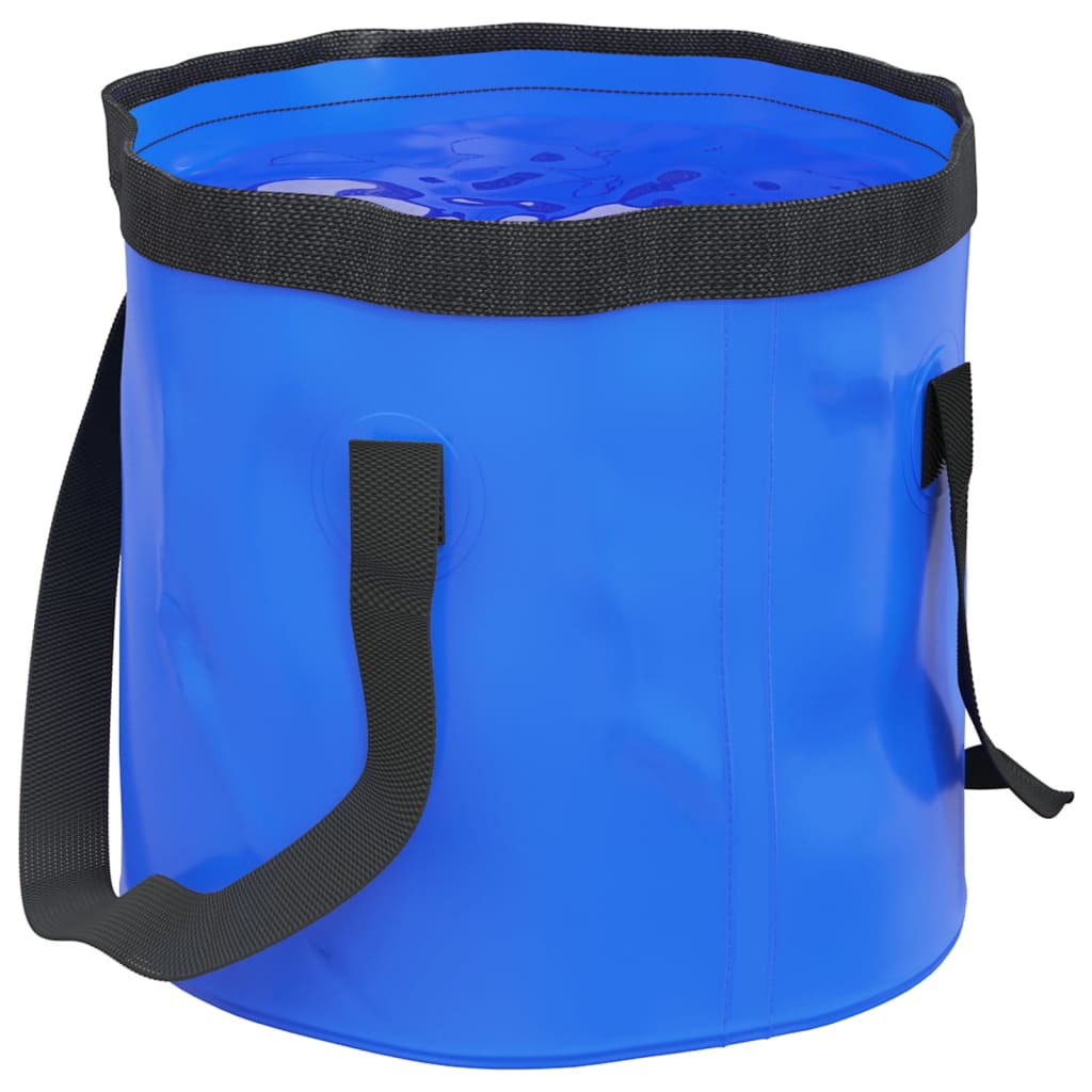 vidaXL Emmers 2 st inklapbaar 20 L PVC blauw