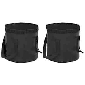 Skládací kbelíky 2 ks černé 20 l PVC - obrázek 1