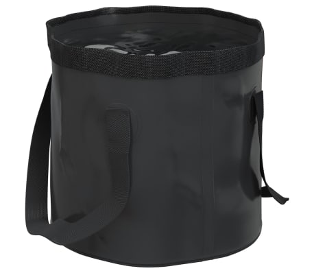 vidaXL Baldes dobráveis 2 pcs 20 L PVC preto