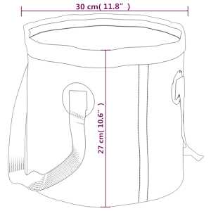 Skládací kbelíky 2 ks černé 20 l PVC - obrázek 7
