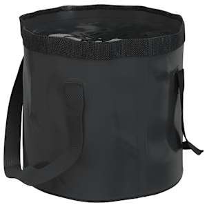 vidaXL Baldes dobráveis 2 pcs 20 L PVC preto